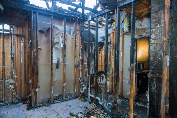 Professional Fire Damage Restoration technician working in Waukon, IA